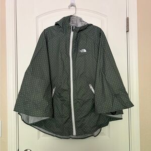 The North Face Olive Green Polka Dot Hooded Jacket